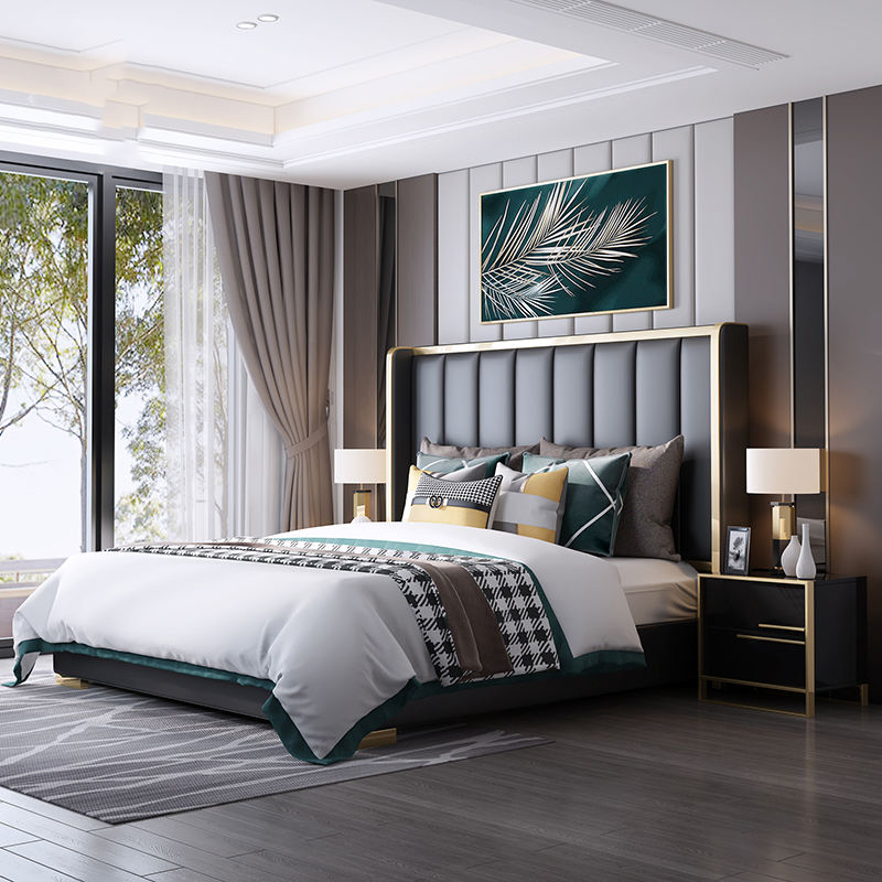 سرير بإطار معدني