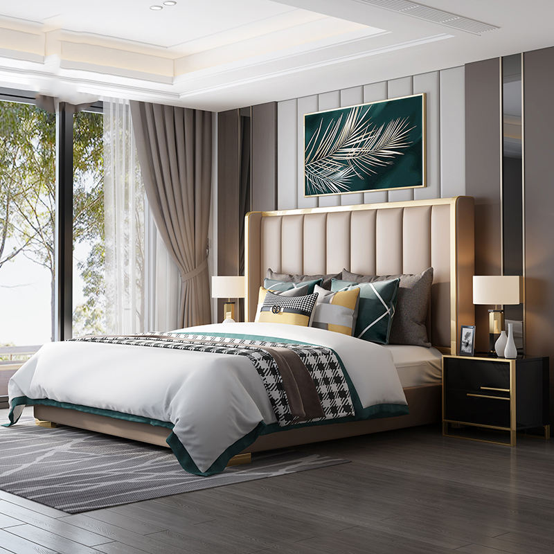 سرير بإطار معدني